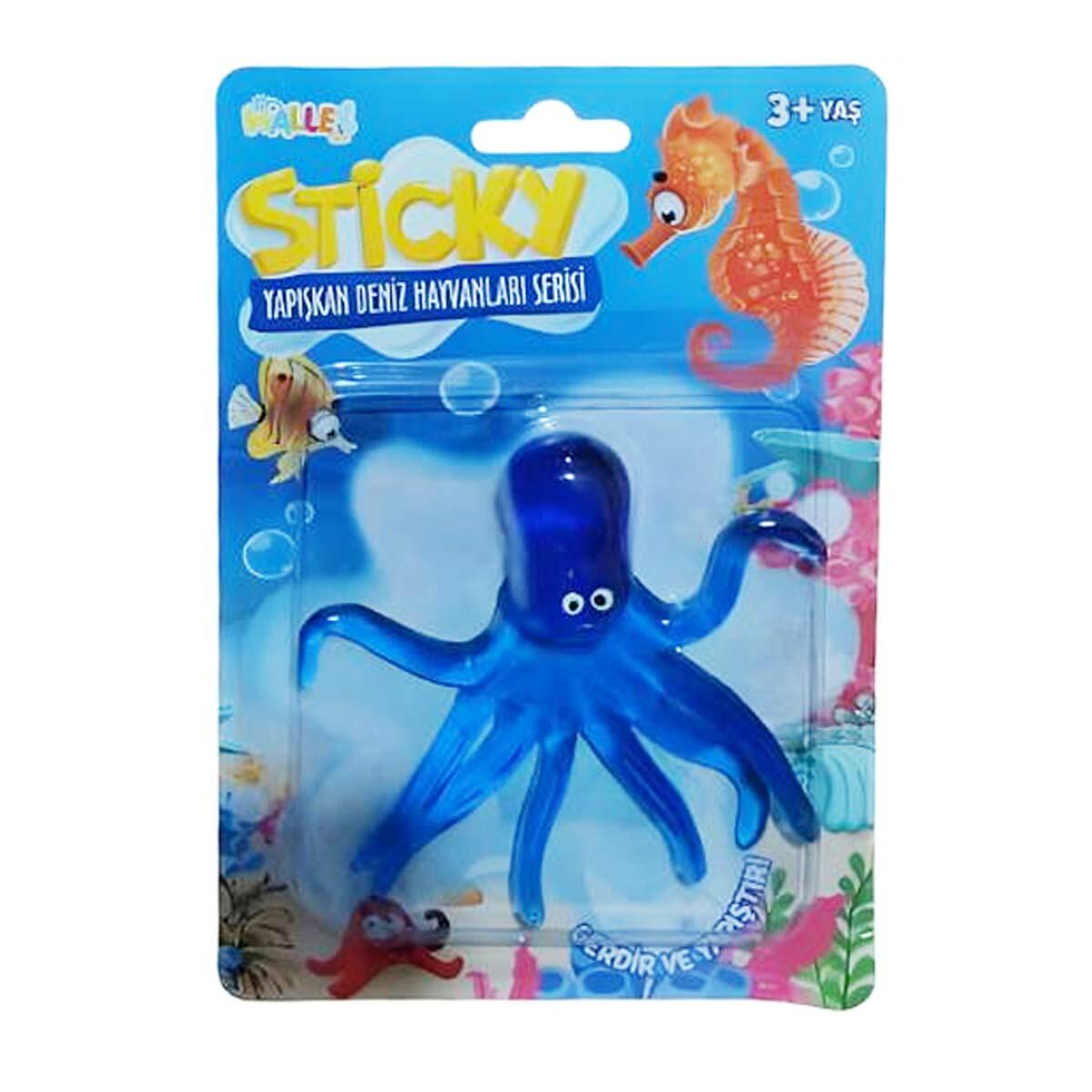 Yapışkan Esnek Ahtapot | Ultra Esnek Stres Oyuncağı | Yapışkan Duvar Sürüngeni Figür