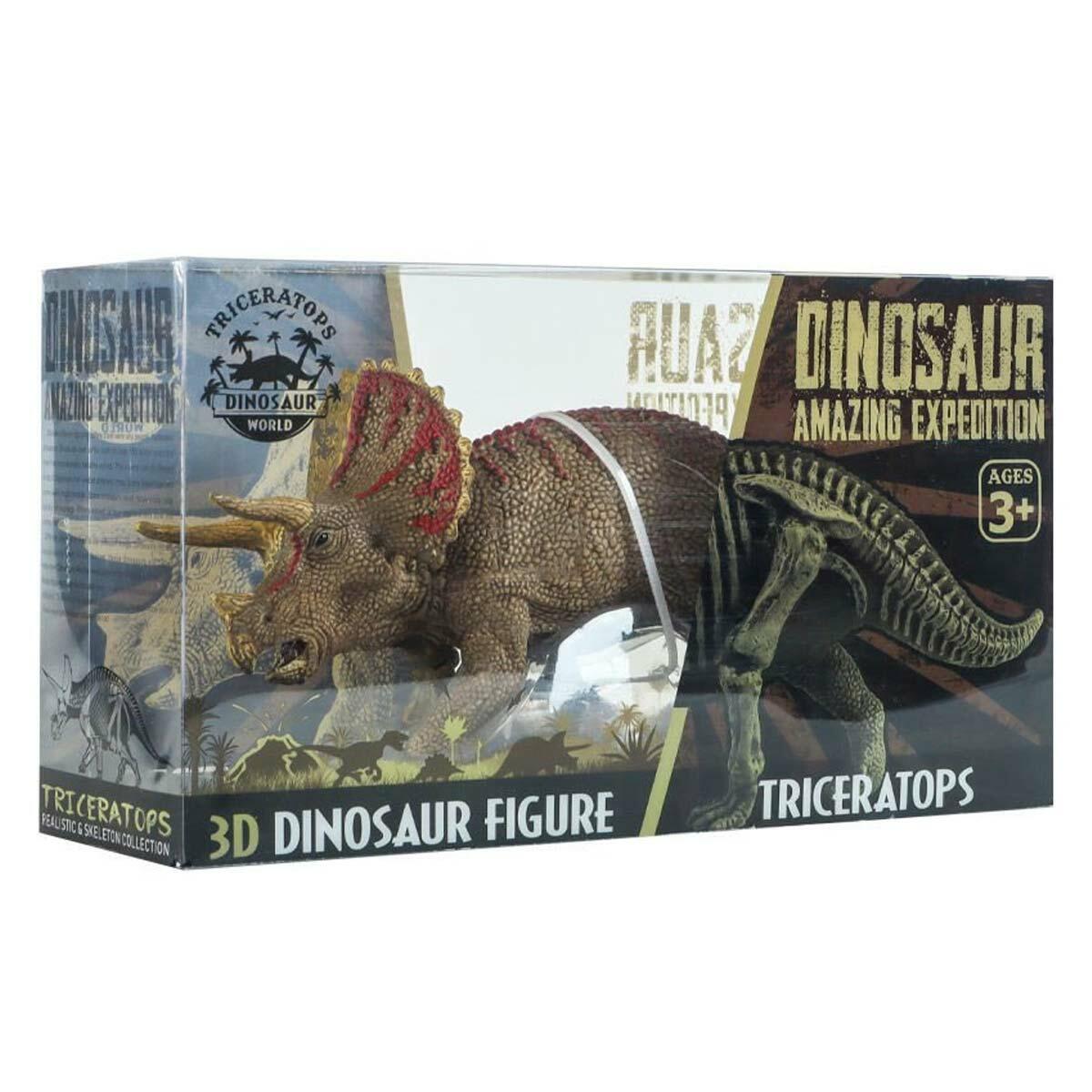 Yarı İskelet Triceratops Dinozor Seti | Eğitici Arkeoloji Ve Paleontoloji Oyuncağı | İskeletli Dinozor Figürü