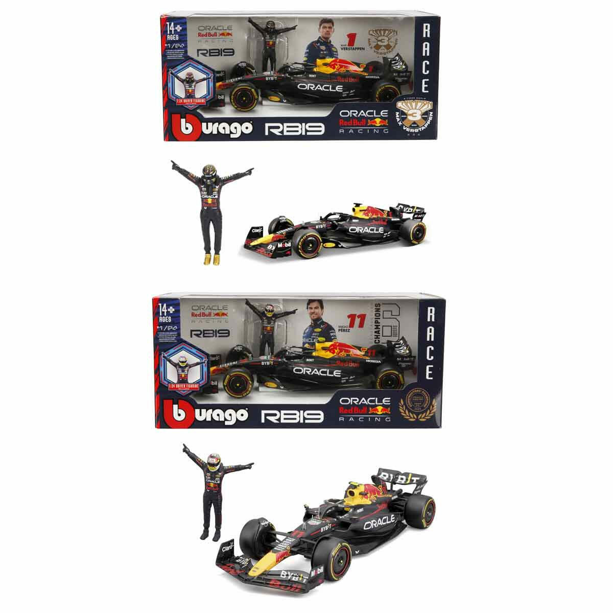 1:24 Formula 1 Oracle Red Bull RB19 Model Araba – Bburago Die-Cast Koleksiyon Aracı