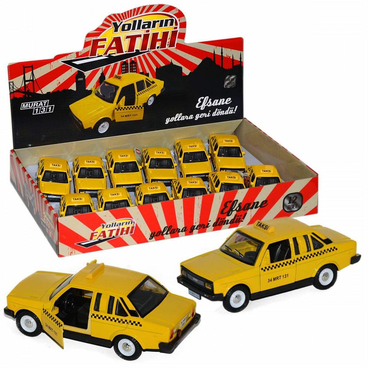 Yolların Fatihi Çek Bırak Korna Sesli Hacı Murat 131 Taksi – Die-Cast Metal Model Araba