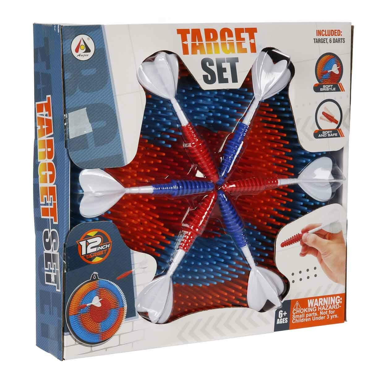 Yumuşak Uçlu Dart Oyun Seti | 30 cm Güvenli Hedef Tahtası | 6 Ok Dahil Ev Tipi Dart Seti