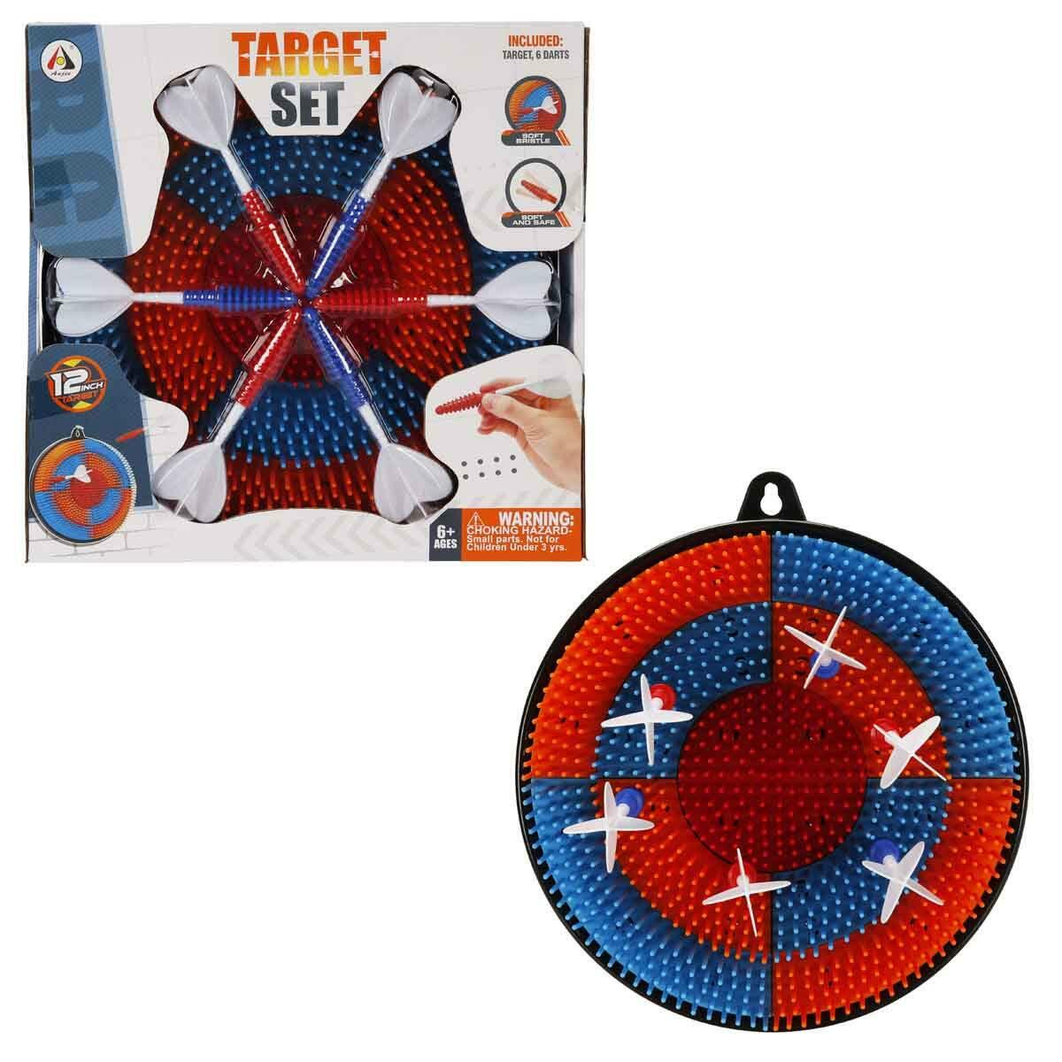 Yumuşak Uçlu Dart Oyun Seti | 30 cm Güvenli Hedef Tahtası | 6 Ok Dahil Ev Tipi Dart Seti