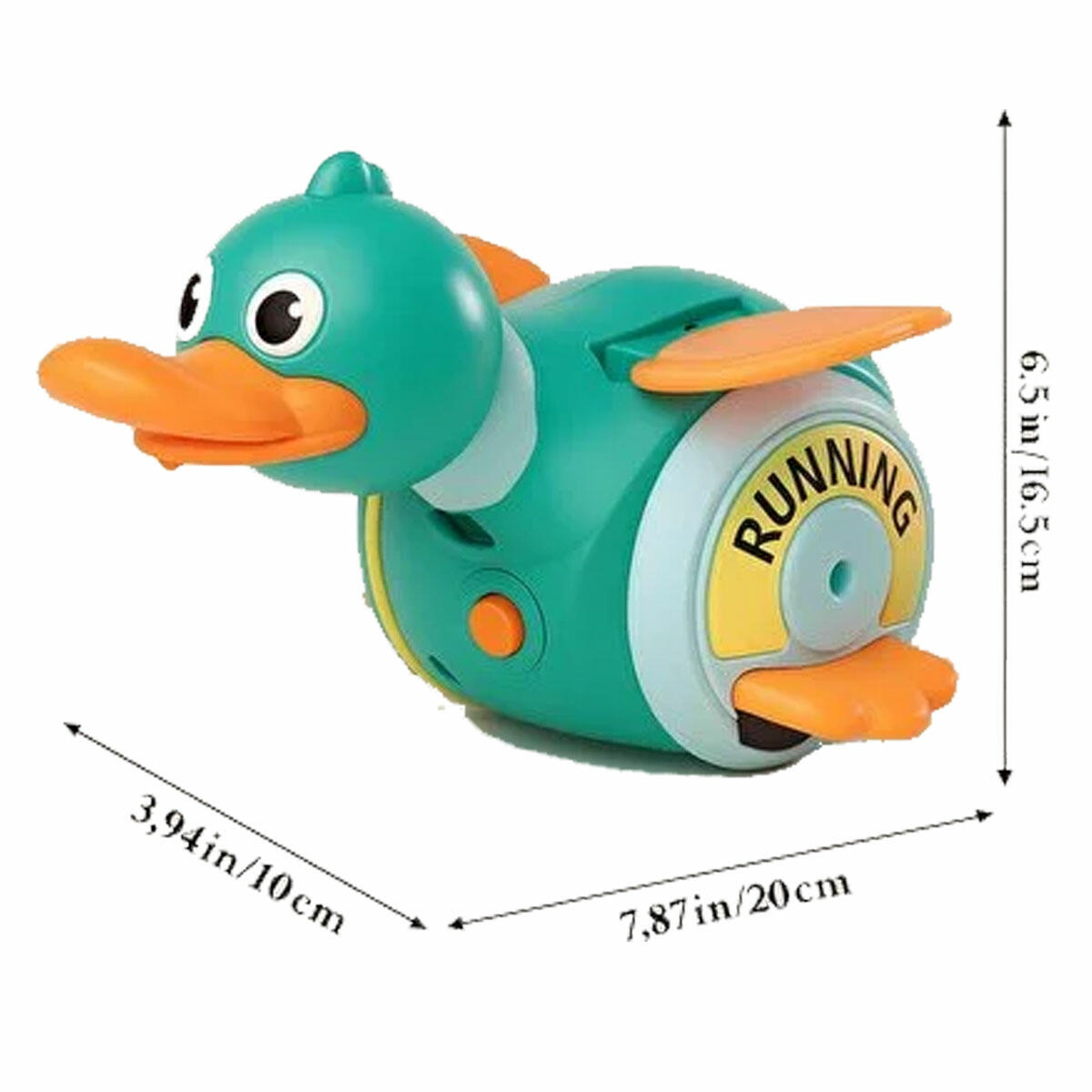 Sesli ve Işıklı Yürüyen Ördek Oyuncak | USB Type-C Şarjlı Foraging Duck | 360° Dönen ve Kanat Çırpan Eğitici İnteraktif Oyuncak