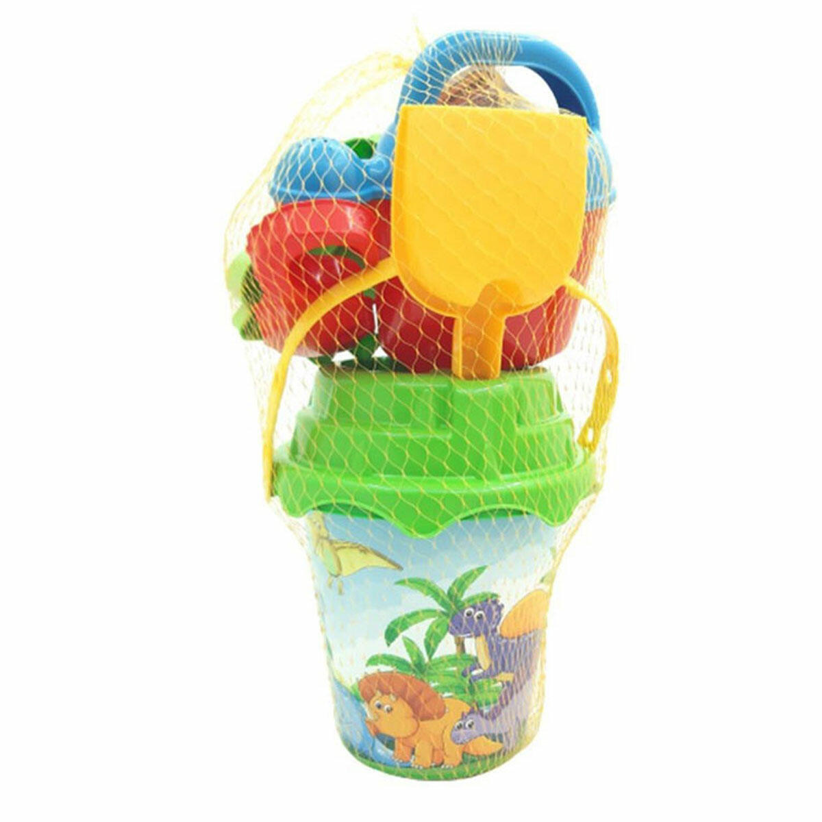 Yuvarlak İbrikli Aksesuarlı Full Kova Seti | Kumdan Kaleler İçin Eksiksiz Plaj Oyuncak Takımı