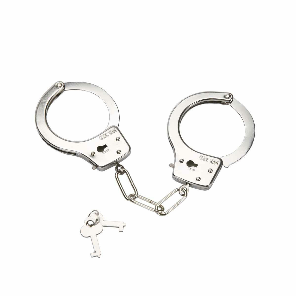 Zapp Toys Metal Kelepçe | Gerçekçi Metal Polis Kelepçesi | Çocuklar İçin Güvenli Rol Yapma ve Kostüm Aksesuarı | Anahtarlı ve Emniyet Kilitli Oyuncak