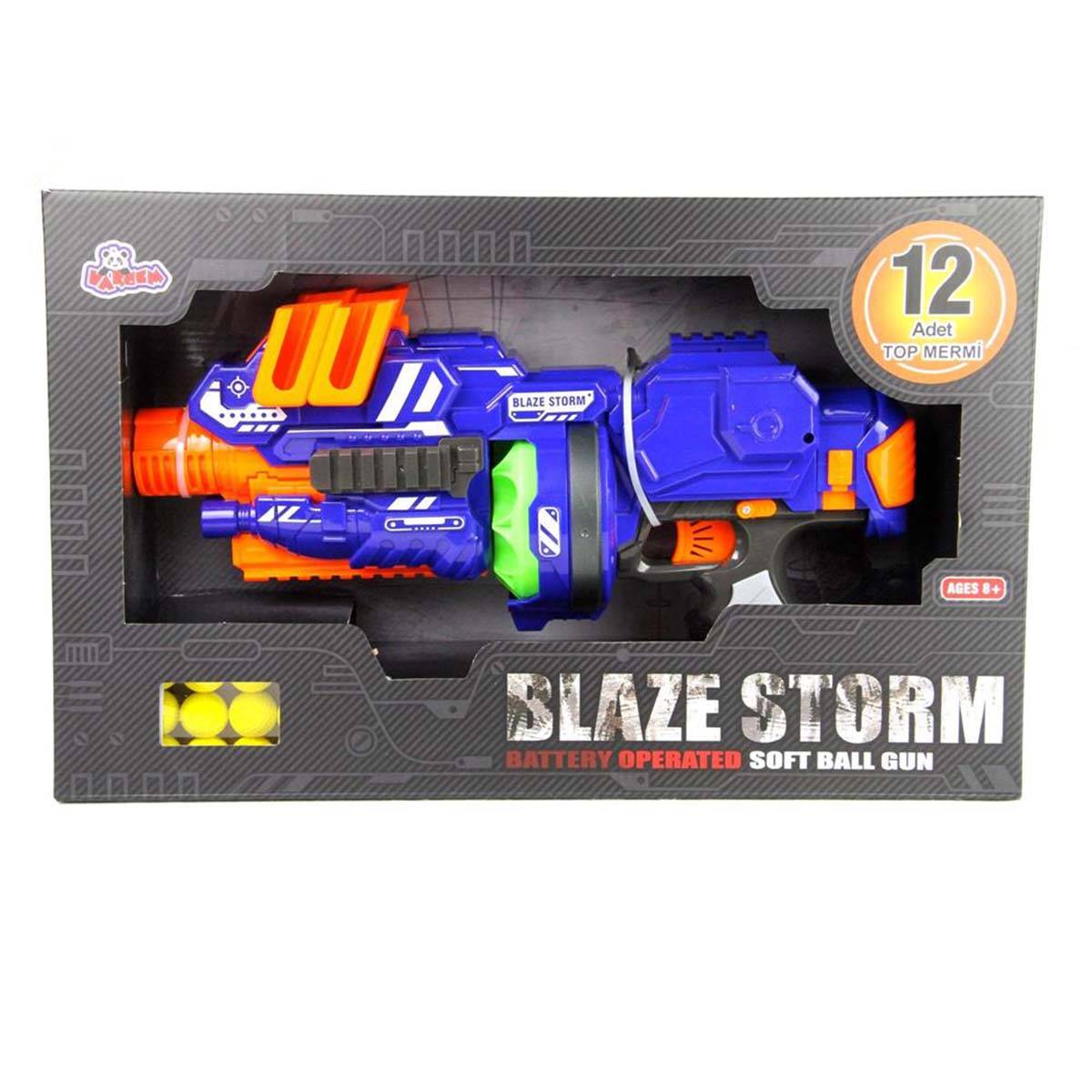 Pilli Top Mermi Atan Tüfek (12 Adet Top Yumuşak Mermi)