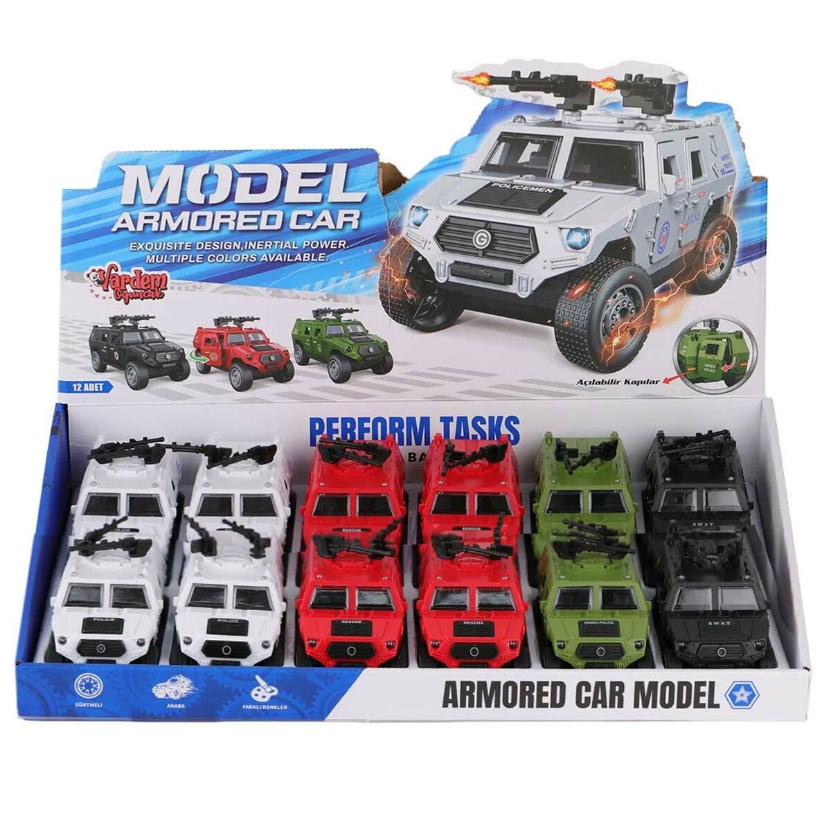 Sürtmeli Zırhlı Personel Taşıyıcı Araba | Kapısı Açılan 12 cm Operasyon Aracı | Dayanıklı Zırhlı Araç Oyuncağı