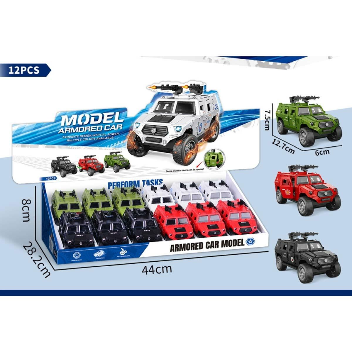 Sürtmeli Zırhlı Personel Taşıyıcı Araba | Kapısı Açılan 12 cm Operasyon Aracı | Dayanıklı Zırhlı Araç Oyuncağı