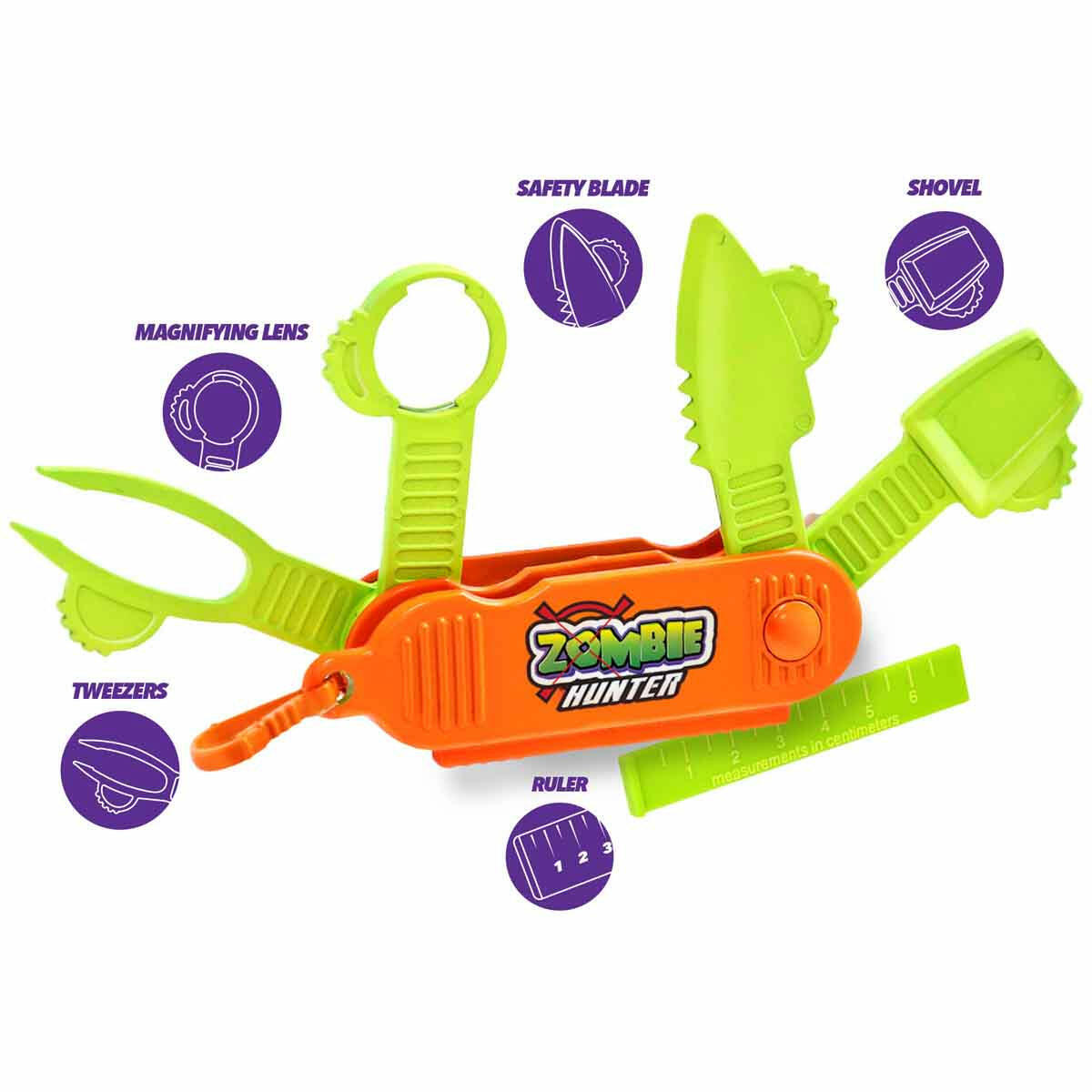 Zombi Avcısı Sünger Dart Atan Silah Oyun Seti | 8 Zombi Figürlü Hedef Seti | 18 Metre Menzilli Hayatta Kalma Kiti